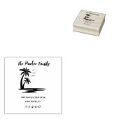 Palm Tree Familienname Rücksendeadresse Gummistempel (Stempel)