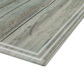 Palm Tree Familienname & Year Rustikaler Holzstran Schneidebrett (Ecke)