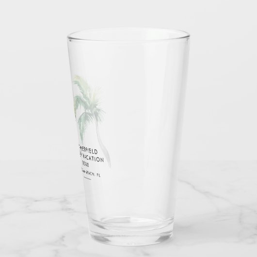 Palm Tree Family Vacation Custom Glas (Links)
