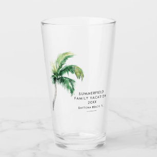 Palm Tree Family Vacation Custom Glas