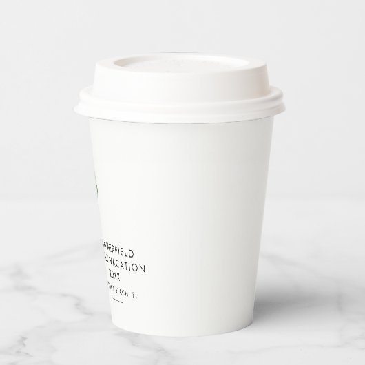 Palm Tree Family Vacation Custom Pappbecher (Links)