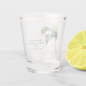 Palm Tree Family Vacation Custom Schnapsglas (Rückseite)