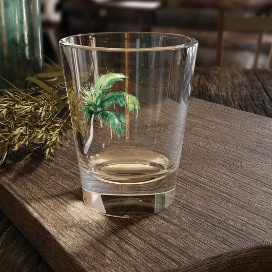 Palm Tree Family Vacation Custom Schnapsglas