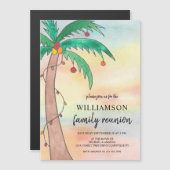 Palm Tree Family Wiedersehen Magneteinladung (Vorne/Hinten)