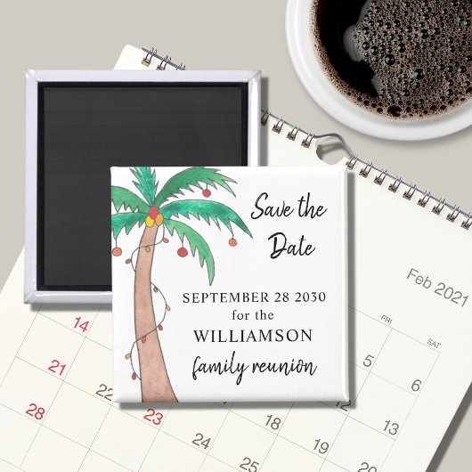 Palm Tree Family Wiedersehen Save the Date Magnet