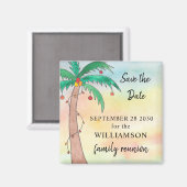Palm Tree Family Wiedersehen Save the Date Magnet (Vorderseite/Rückseite)