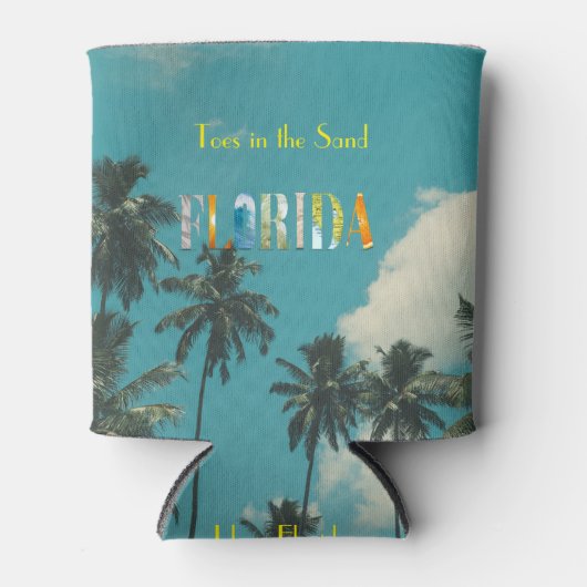 Palm Tree Florida Beach House Dosenkühler (Vorderseite)