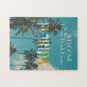 Palm Tree Florida Beach House Puzzle (Horizontal)
