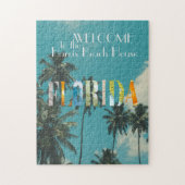 Palm Tree Florida Beach House Puzzle (Vertikal)