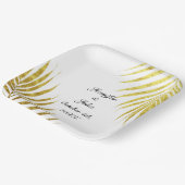 Palm Tree Foliage Gold Foil Blätter Coole Hochzeit Pappteller (Gewinkelt)