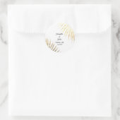 Palm Tree Foliage Gold Foil Blätter Hochzeiten 202 Runder Aufkleber (Tasche)