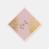 Palm Tree Foliage Gold Foil Blätter Hochzeiten Ros Serviette (Ecke)