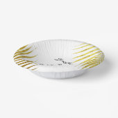 Palm Tree Foliage Gold Foil Blätter Niedliche Hoch Pappteller (Gewinkelt)