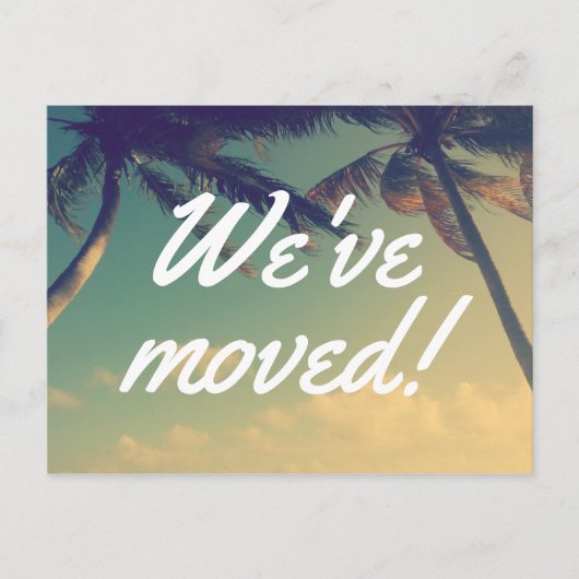 Palm Tree Foto verschieben Postkarten für neue Adr (Vorderseite)