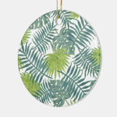 Palm Tree Fronds malen hawaiianische Printwerbung Keramikornament (Links)