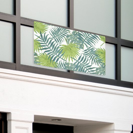 Palm Tree Fronds malen hawaiisch Banner (Äußeres Gebäude)