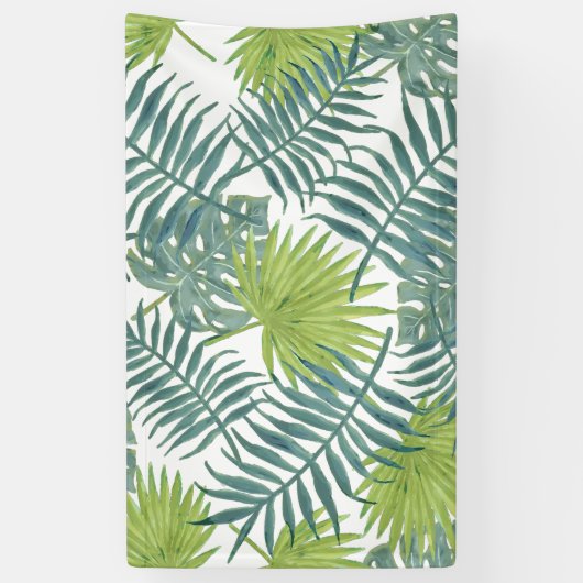 Palm Tree Fronds malen hawaiisch Banner (Vertikal)