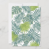 Palm Tree Fronds malen hawaiisch Einladung (Rückseite)