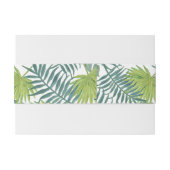 Palm Tree Fronds malen hawaiisch Einladungsbanderole (Rückseitenbeispiel)