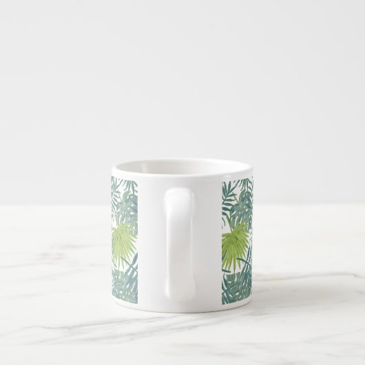 Palm Tree Fronds malen hawaiisch Espressotasse (Rückseite)