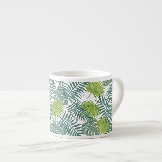 Palm Tree Fronds malen hawaiisch Espressotasse (Vorderseite Rechts)