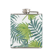 Palm Tree Fronds malen hawaiisch Flachmann (Rückseite)