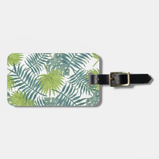 Palm Tree Fronds malen hawaiisch Gepäckanhänger (Vorderseite horizontal)