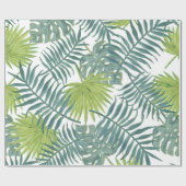 Palm Tree Fronds malen hawaiisch Geschenkpapier (Flach)