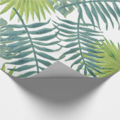 Palm Tree Fronds malen hawaiisch Geschenkpapier (Ecke)