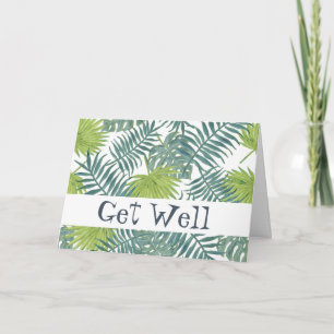 Palm Tree Fronds malen hawaiisch Karte