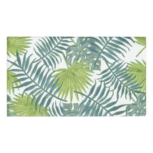 Palm Tree Fronds malen hawaiisch Namenschild (Vorderseite)