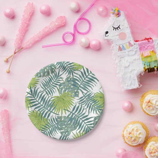 Palm Tree Fronds malen hawaiisch Pappteller (Party)