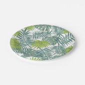 Palm Tree Fronds malen hawaiisch Pappteller (Schrägansicht)
