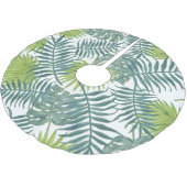 Palm Tree Fronds malen hawaiisch Polyester Weihnachtsbaumdecke (Schrägansicht)