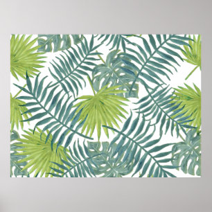 Palm Tree Fronds malen hawaiisch Poster