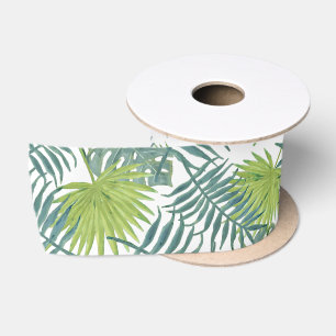 Palm Tree Fronds malen hawaiisch Satinband