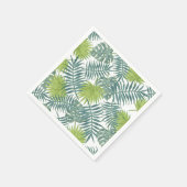 Palm Tree Fronds malen hawaiisch Serviette (Ecke)