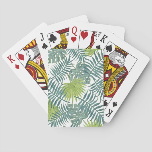 Palm Tree Fronds malen hawaiisch Spielkarten (Rückseite)