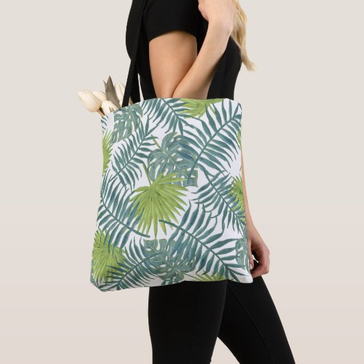 Palm Tree Fronds malen hawaiisch Tasche (Von Nahem)