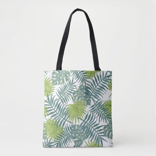 Palm Tree Fronds malen hawaiisch Tasche (Vorderseite)