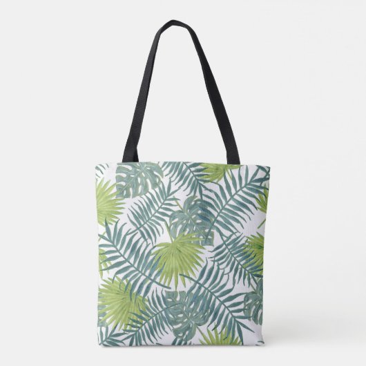 Palm Tree Fronds malen hawaiisch Tasche (Rückseite)