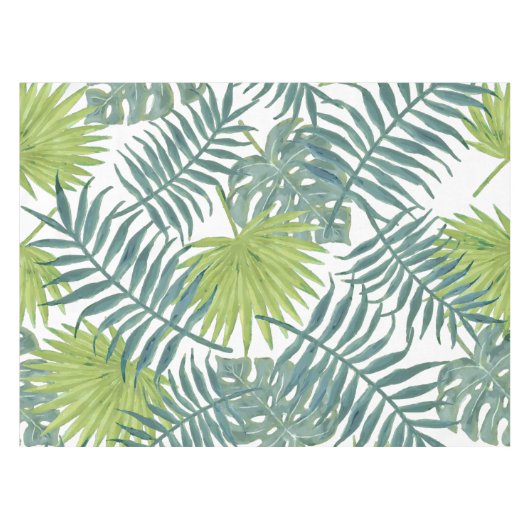 Palm Tree Fronds malen hawaiisch Tischdecke (Vorderseite (Horizontal))