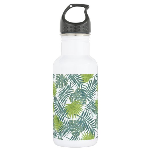 Palm Tree Fronds malen hawaiisch Trinkflasche (Vorderseite)