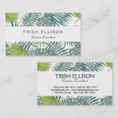Palm Tree Fronds malen hawaiisch Visitenkarte (Vorne/Hinten)