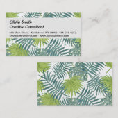 Palm Tree Fronds malen hawaiisch Visitenkarte (Vorne/Hinten)