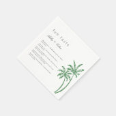 Palm Tree Fun Facts About The Newlyweds Wedding  Serviette (Ecke)