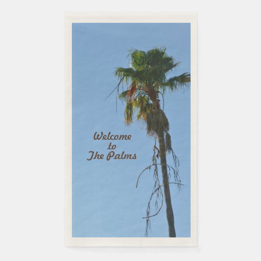Palm Tree gegen Blue Sky Anpassbar Serviette (Vorderseite)