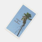 Palm Tree gegen Blue Sky Anpassbar Serviette (Ecke)