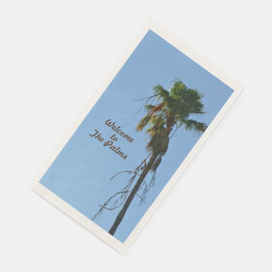 Palm Tree gegen Blue Sky Anpassbar Serviette (Ecke)