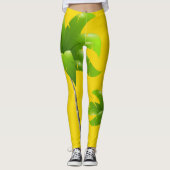 Palm Tree Gelbe Leggings (Vorderseite)